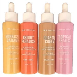 Spa Scentials Perfumed Body Oils Set of 4